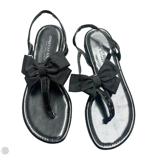 Sandals Flats By Christian Siriano In Black, Size: 6.5