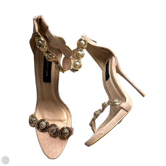 Sandals Heels Stiletto By Peace and Love In Pink, Size: 6