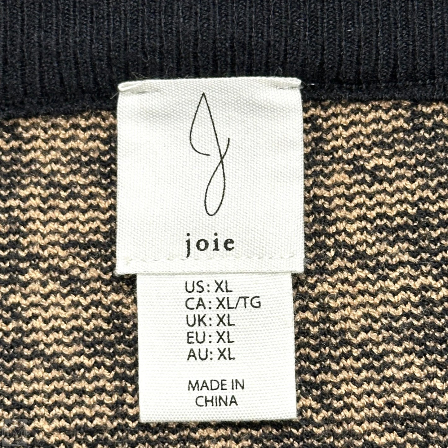 Sweater By Joie In Black & Brown, Size: Xl