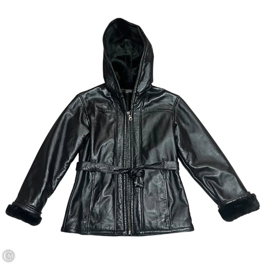 Jacket Leather By Wilsons Leather In Black, Size: S