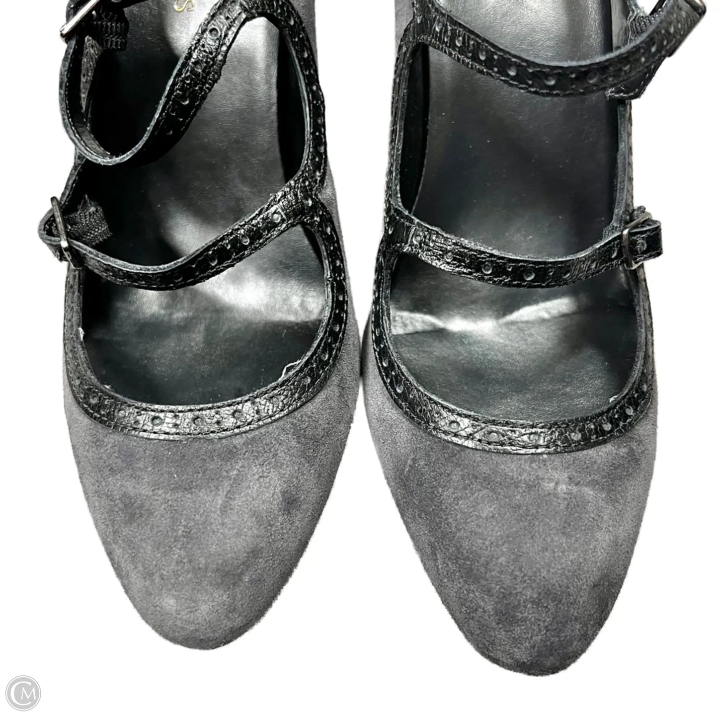 Shoes Heels Kitten By Talbots In Black & Grey, Size: 9