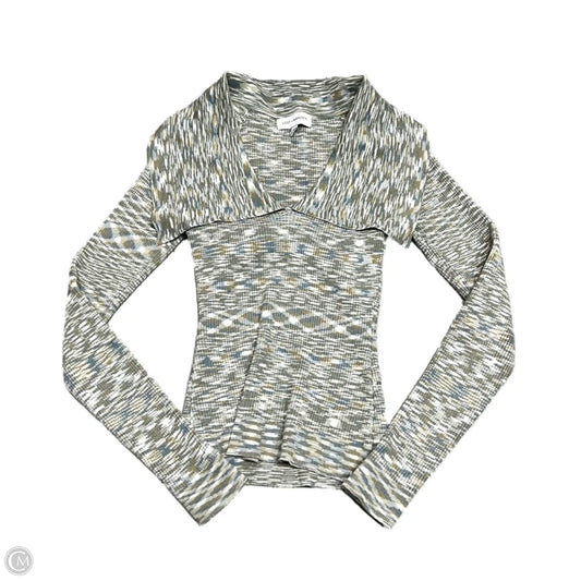 Top Long Sleeve By Lost And Wander In Blue & White, Size: S