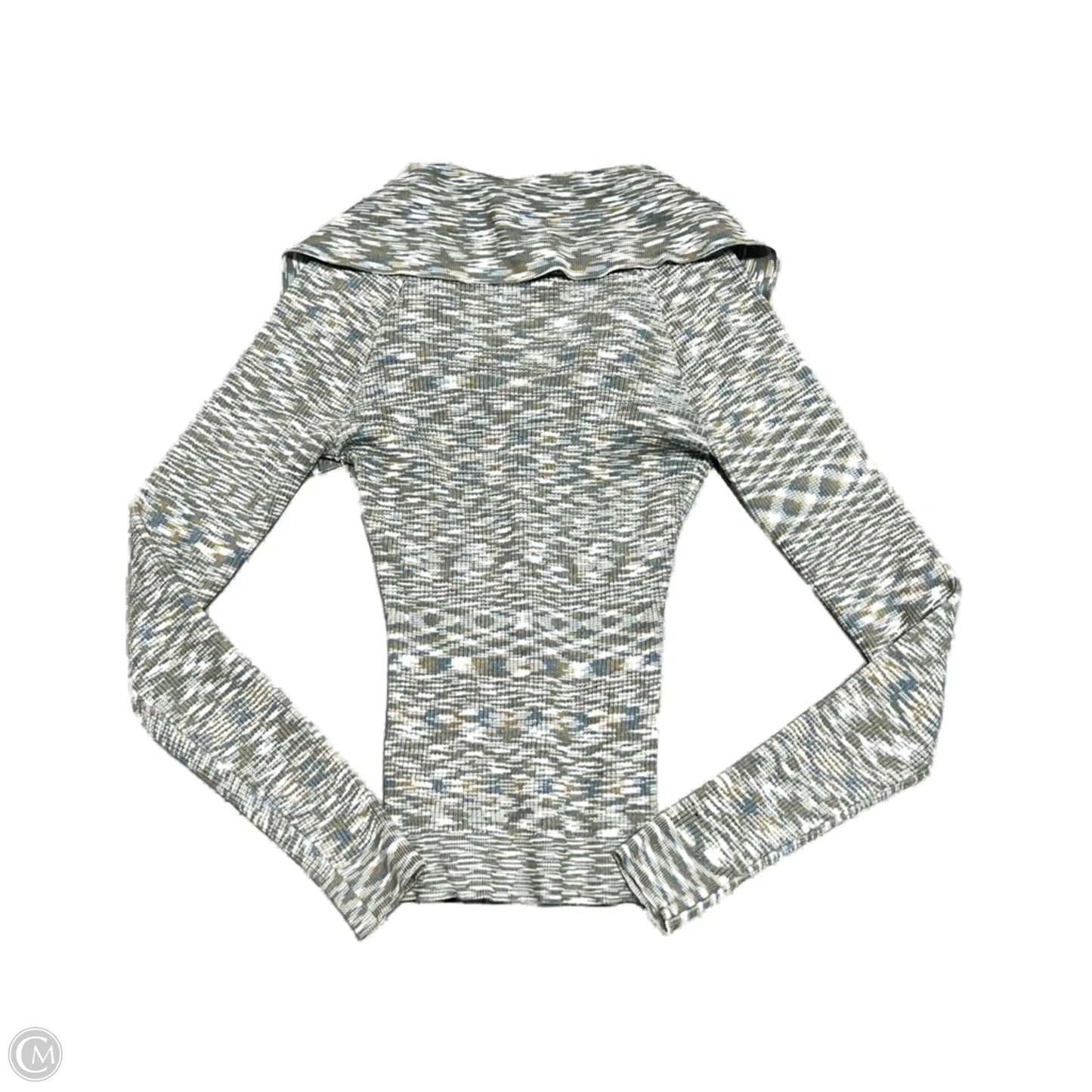Top Long Sleeve By Lost And Wander In Blue & White, Size: S