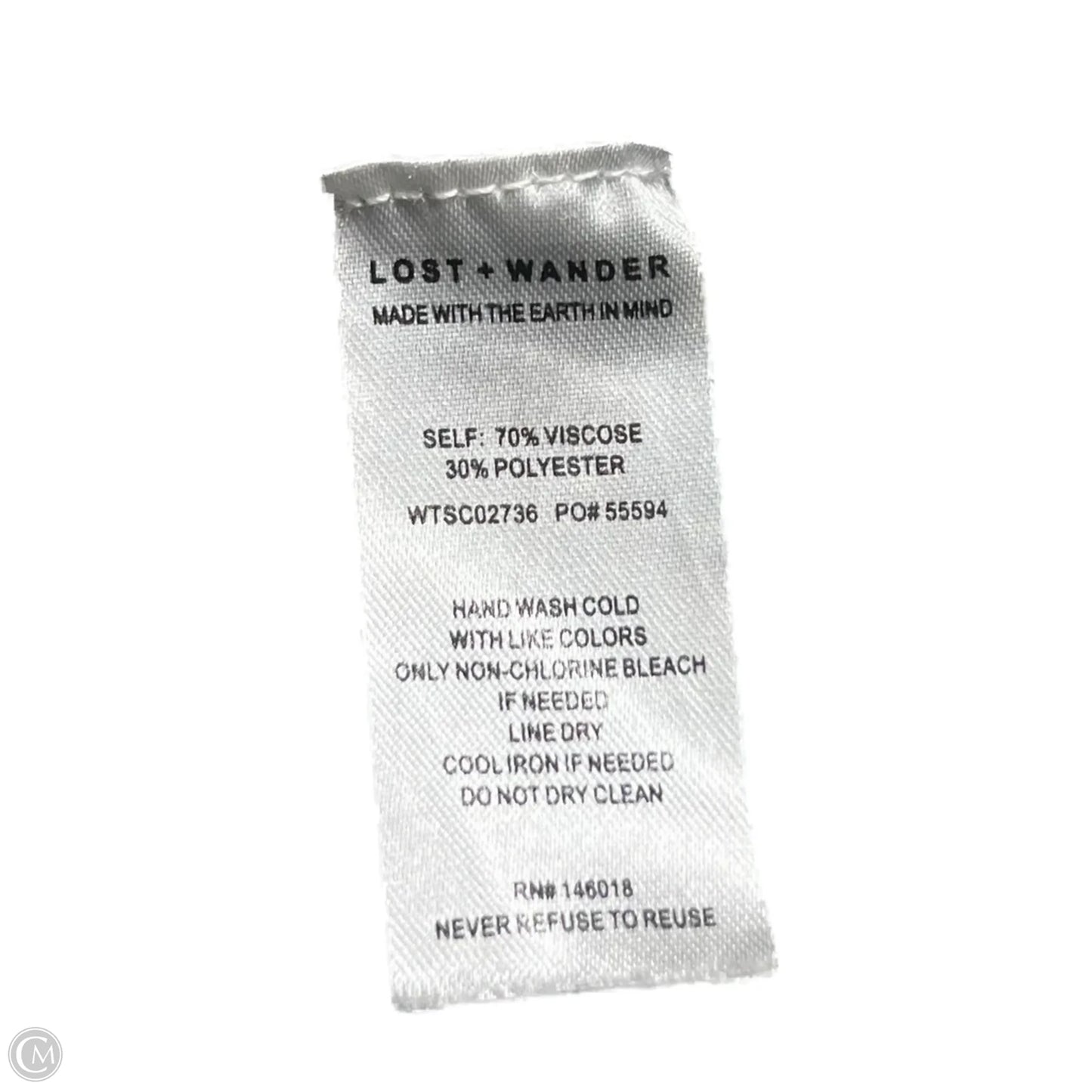 Top Long Sleeve By Lost And Wander In Blue & White, Size: S