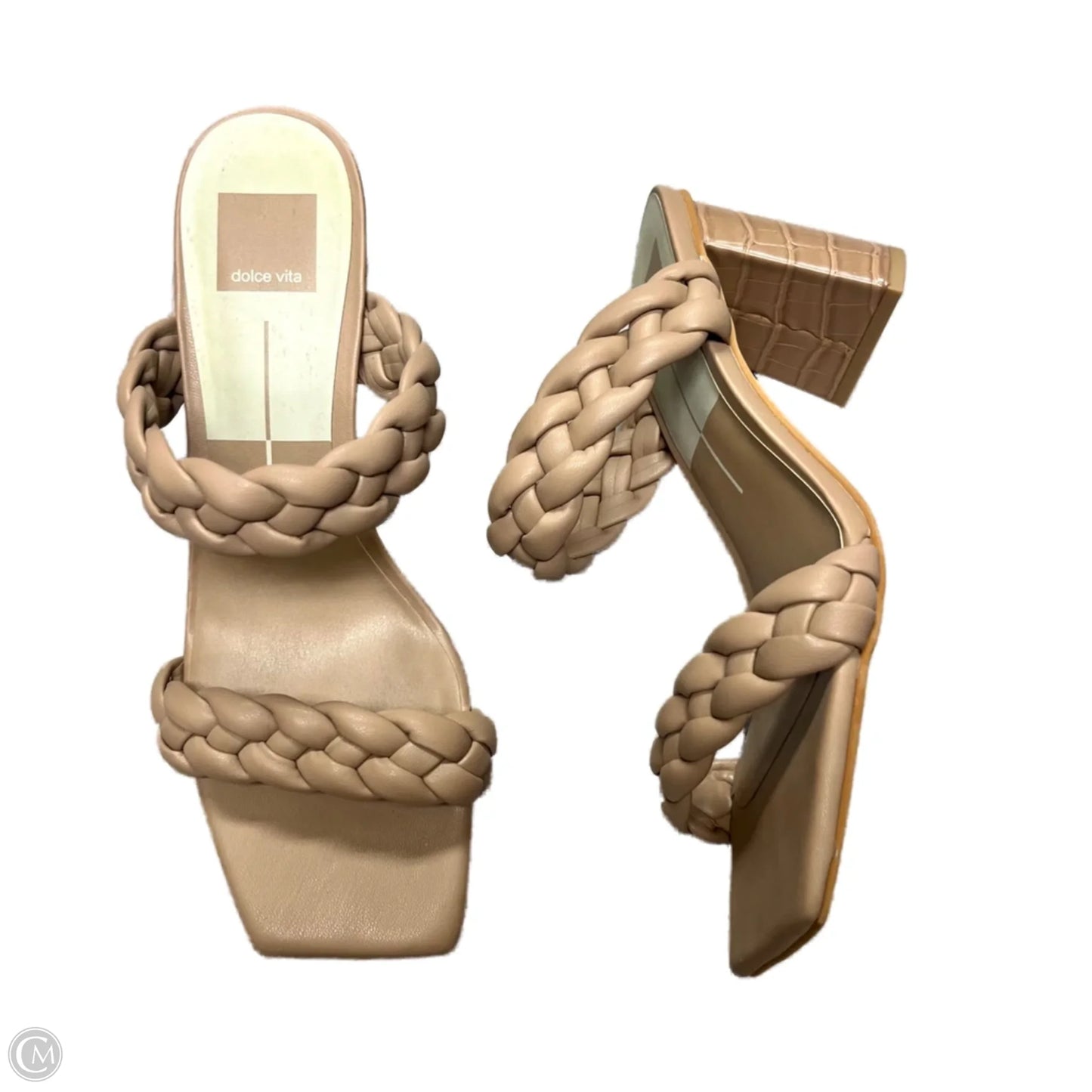 Sandals Heels Block By Dolce Vita In Tan, Size: 9.5