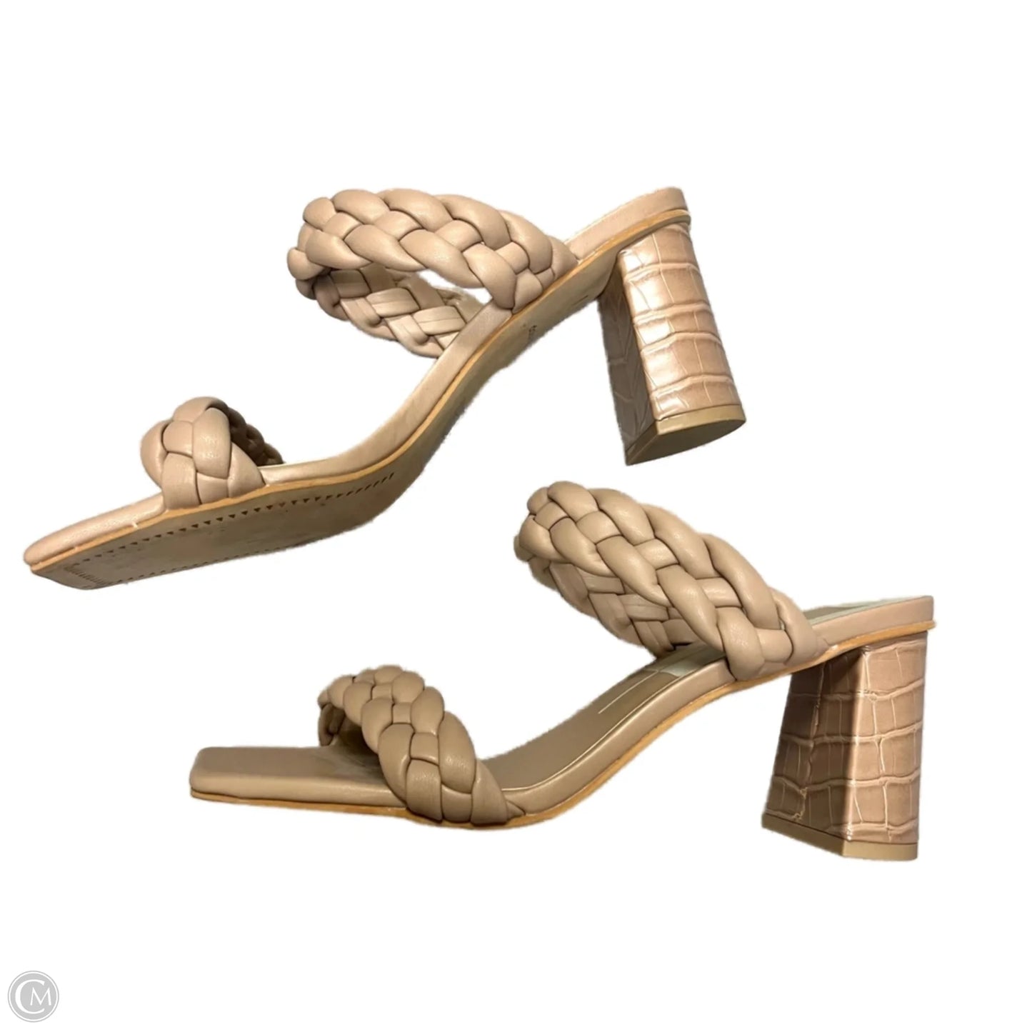 Sandals Heels Block By Dolce Vita In Tan, Size: 9.5