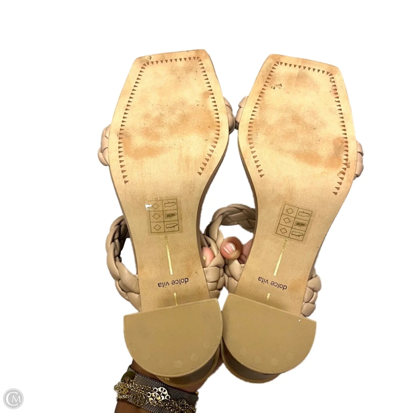 Sandals Heels Block By Dolce Vita In Tan, Size: 9.5