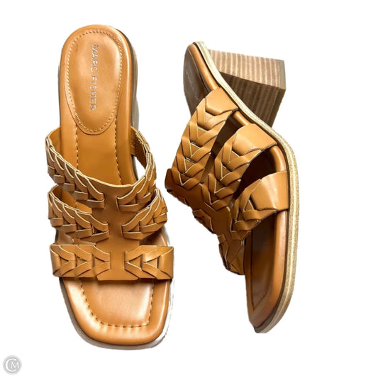 Sandals Heels Block By Marc Fisher In Tan, Size: 8.5