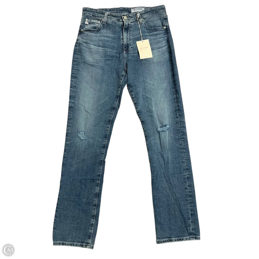 Jeans Straight By Adriano Goldschmied In Blue Denim, Size: 10