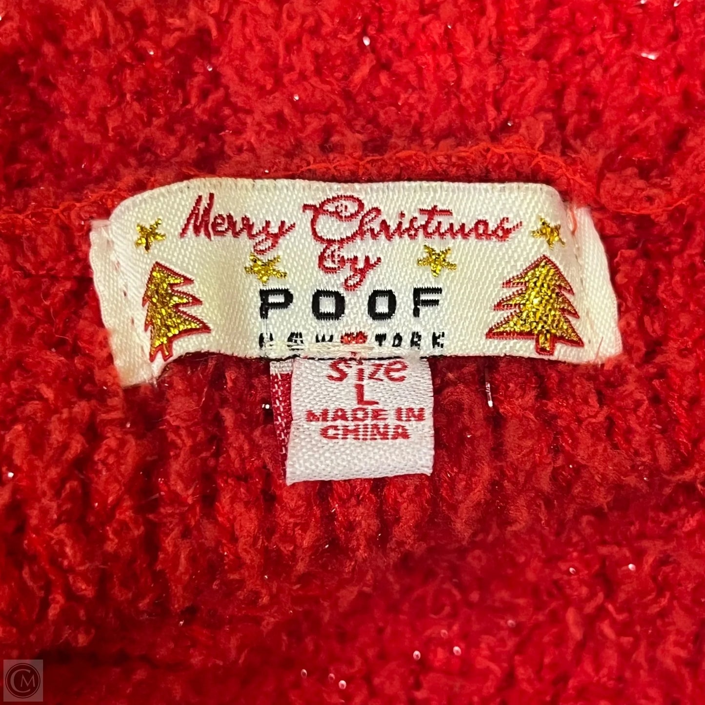 Sweater By Poof In Red, Size: L