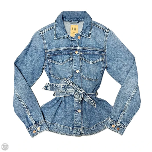 Jacket Denim By Gap In Blue Denim, Size: Xxs