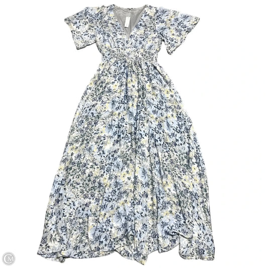 Dress Casual Maxi By Baltic Born In Blue & White, Size: Xl