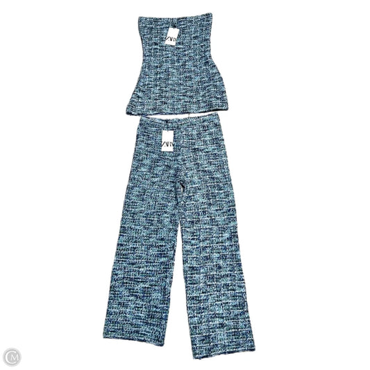 Pants Set 2pc By Zara In Blue & Green, Size: L