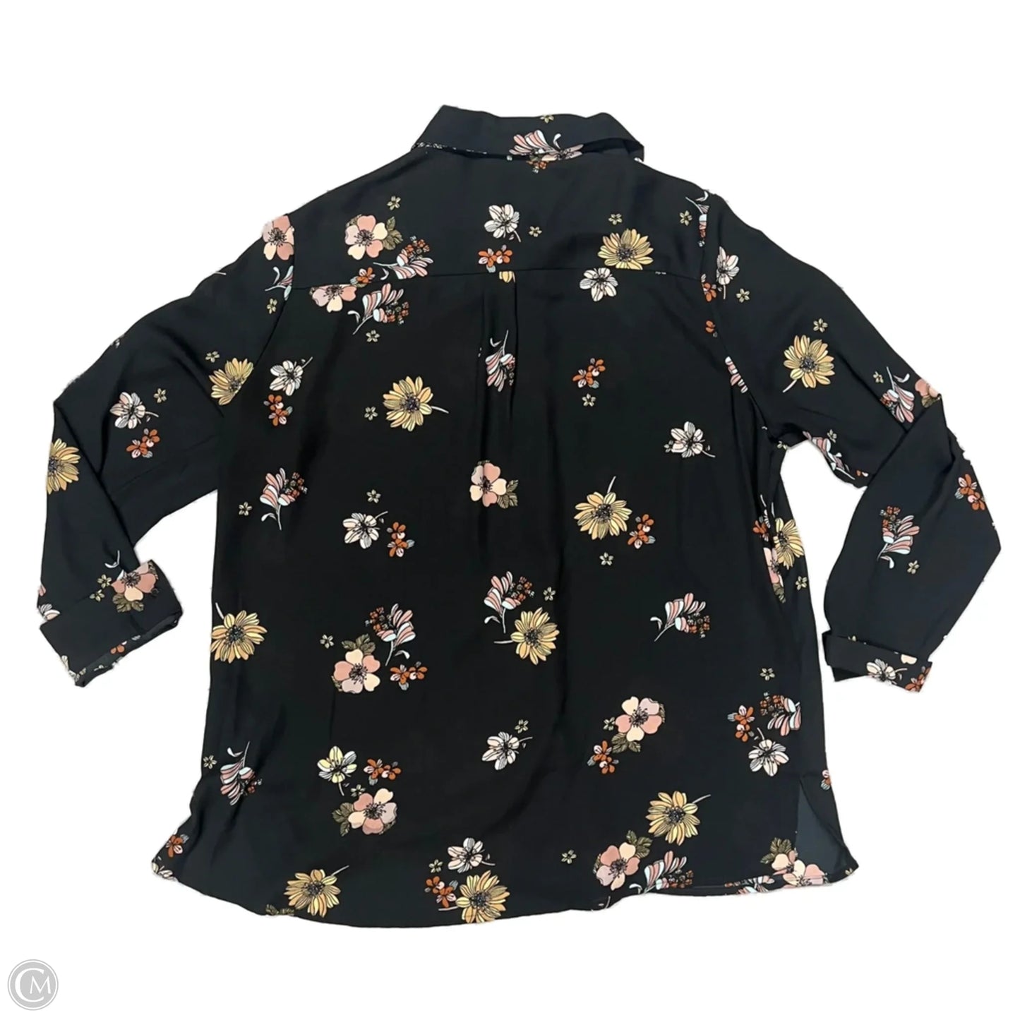 Top Long Sleeve By Who What Wear In Floral Print, Size: Xl