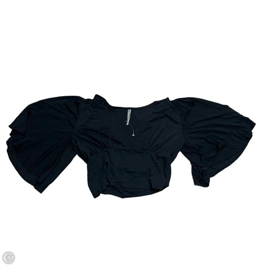 Top Short Sleeve By Anthropologie In Black, Size: M