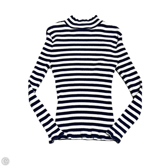Top Long Sleeve By Veronica Beard In Blue & White, Size: S