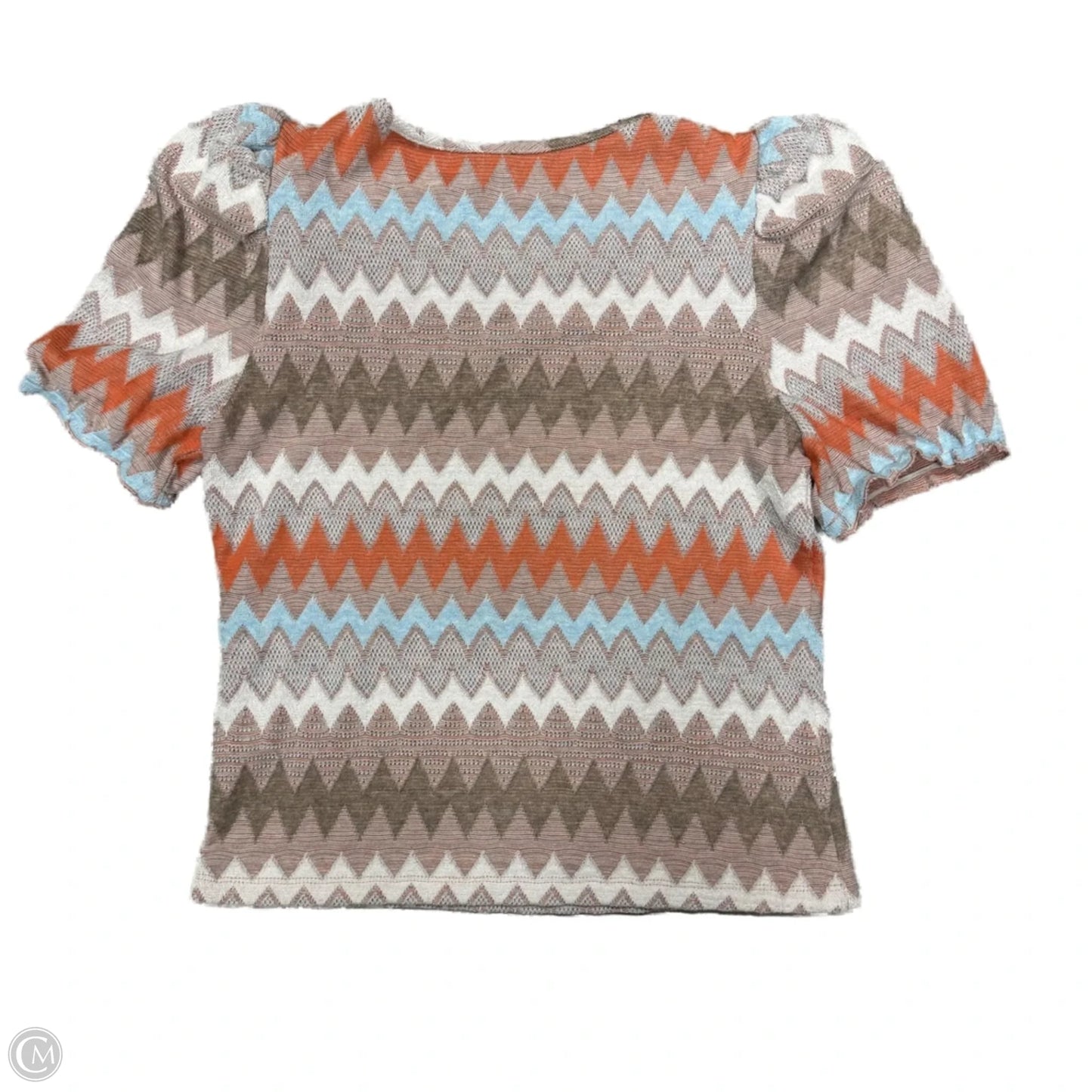 Top Short Sleeve By Drew In Brown & Orange, Size: S