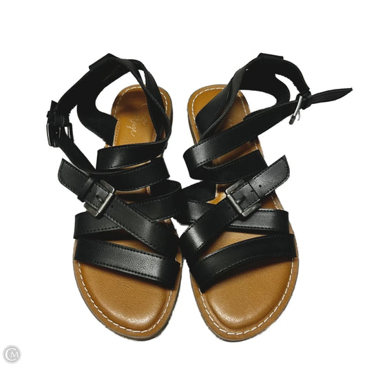 Sandals Flats By Crown Vintage In Black, Size: 6