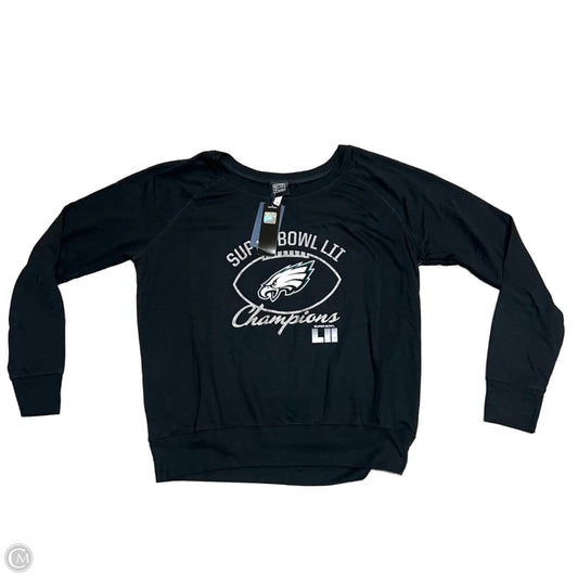 Top Long Sleeve By Fanatics In Black & Green, Size: 2x