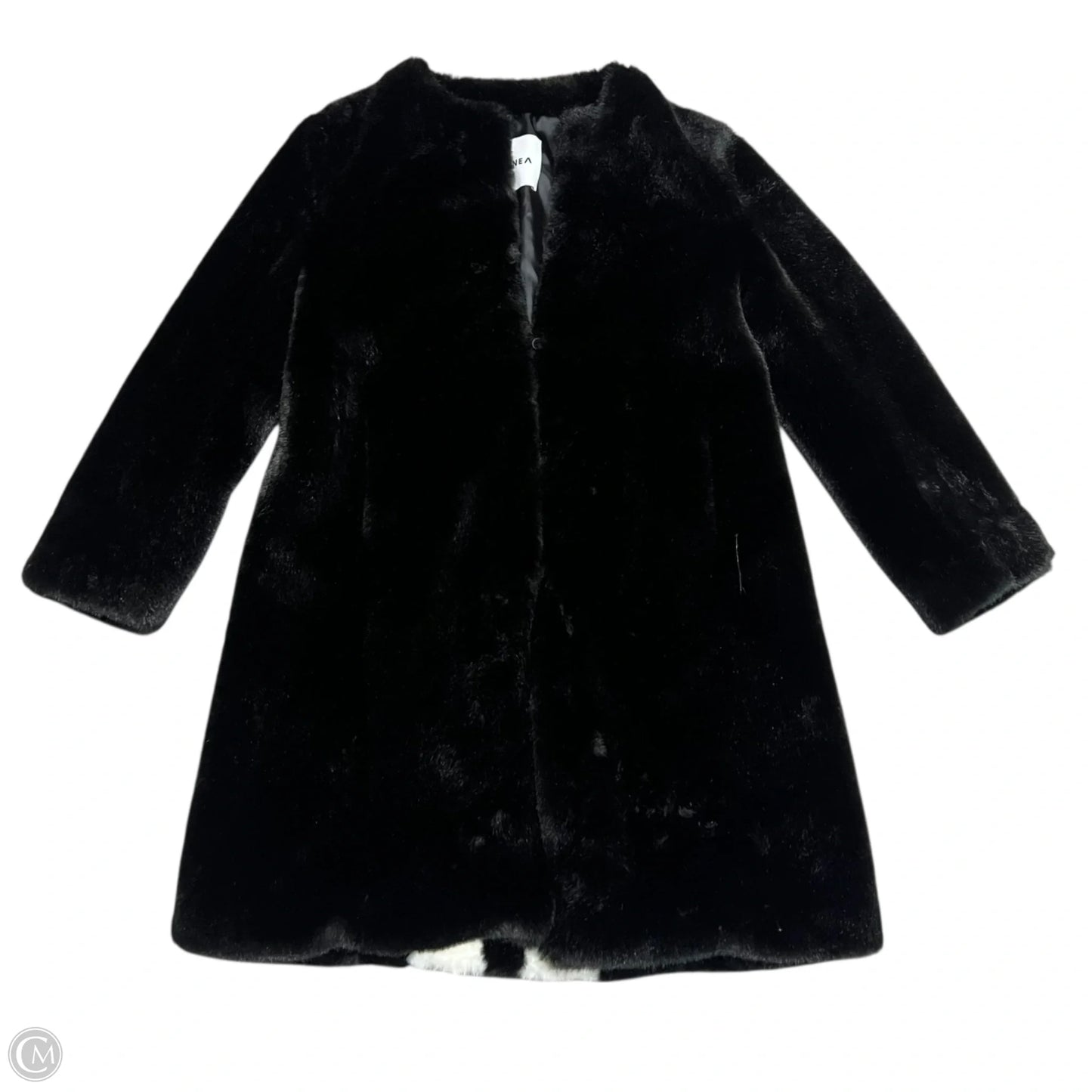 Coat Faux Fur & Sherpa By Ainea In Black, Size: S