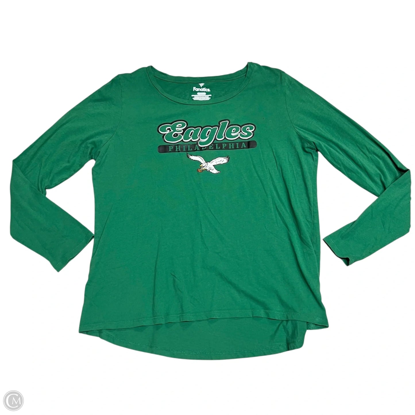 Top Long Sleeve By Fanatics In Green, Size: Xl