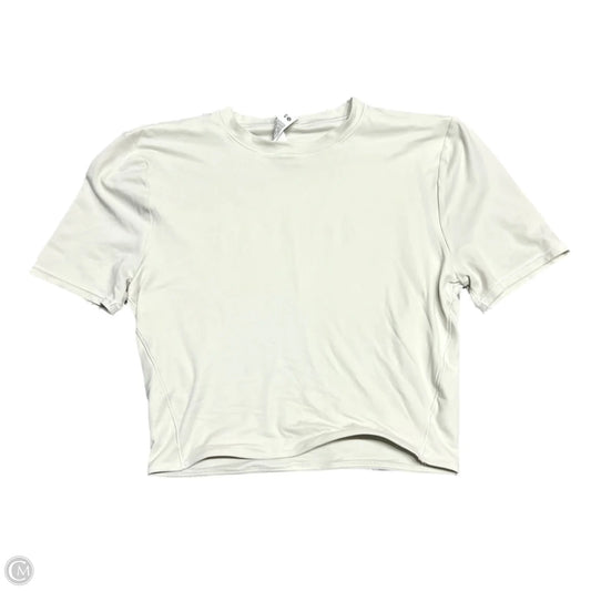 Athletic Top Short Sleeve By Lululemon In Cream, Size: S