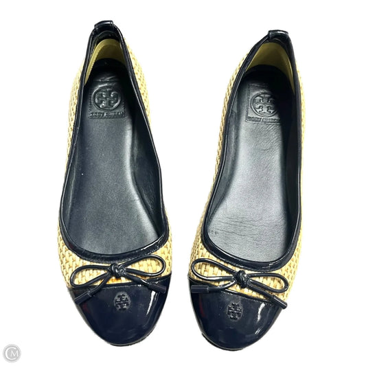 Shoes Designer By Tory Burch In Blue & Cream, Size: 7.5