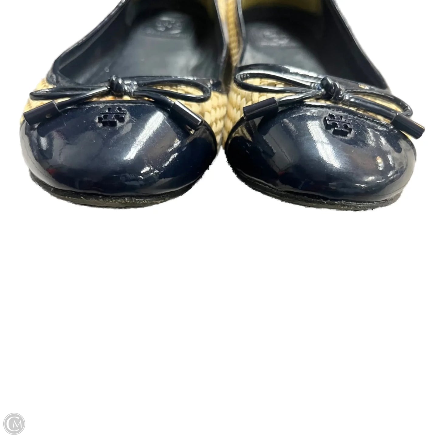 Shoes Designer By Tory Burch In Blue & Cream, Size: 7.5
