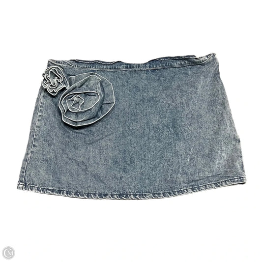 Skirt Mini & Short By Future Collective In Blue Denim, Size: 16