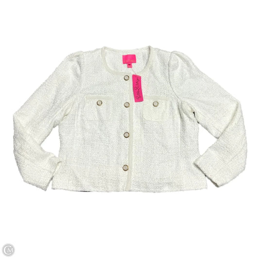Blazer Designer By Lilly Pulitzer In White, Size: L