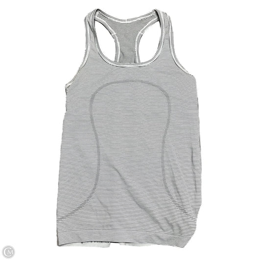 Athletic Tank Top By Lululemon In Black & White, Size: M