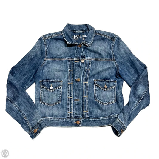 Jacket Denim By Gap In Blue Denim, Size: M