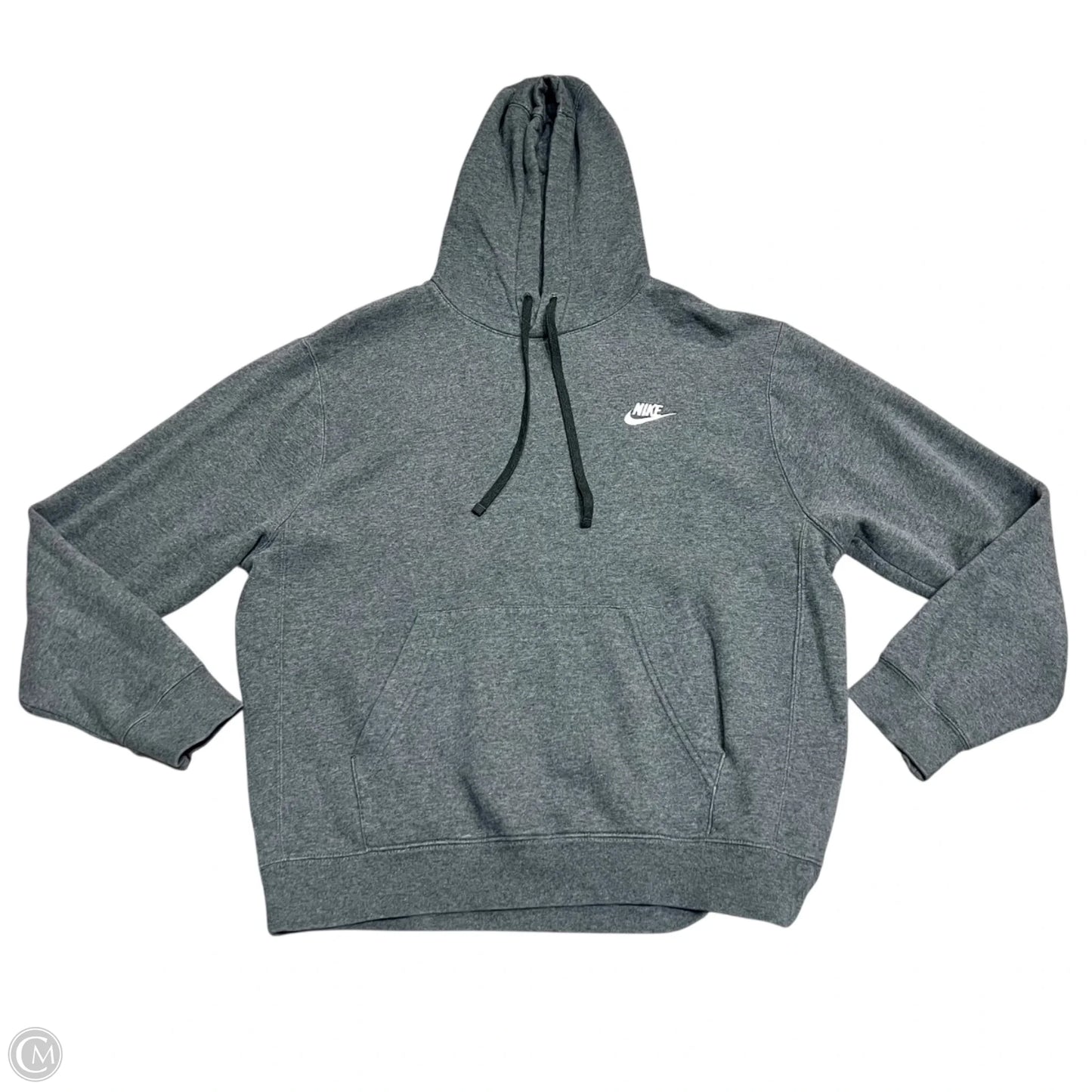 Sweatshirt Hoodie By Nike In Grey, Size: L
