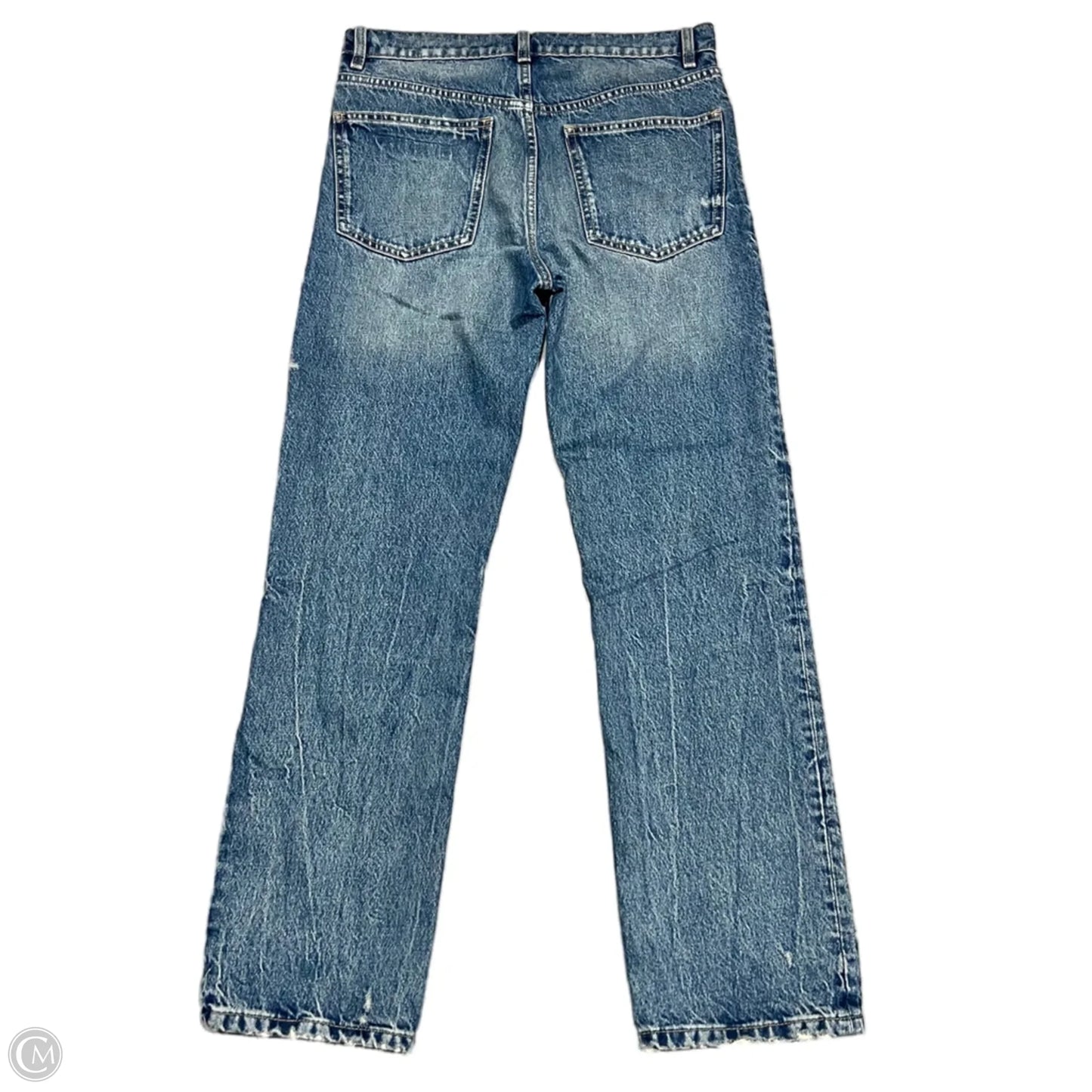 Jeans Wide Leg By Zara In Blue Denim, Size: 4