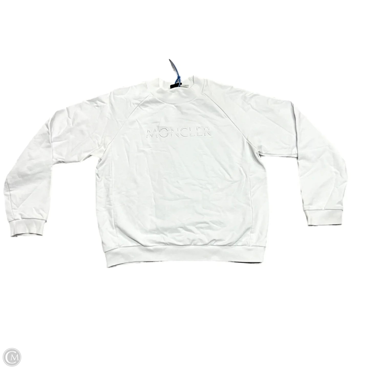 Sweatshirt Luxury Designer By Moncler In White, Size: L