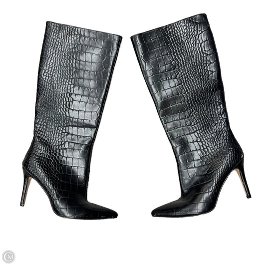 Boots Knee Heels By Missguided In Black, Size: 5