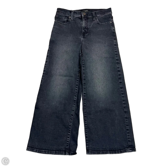 Jeans Wide Leg By Banana Republic In Black Denim, Size: 4