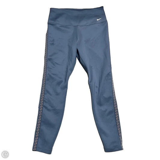 Athletic Leggings By Nike In Blue, Size: 12