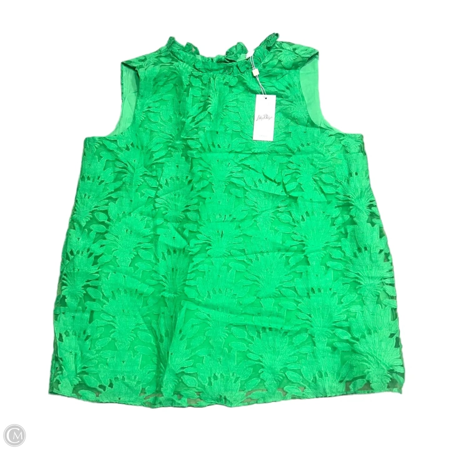 Top Sleeveless Designer By Lilly Pulitzer In Green, Size: L