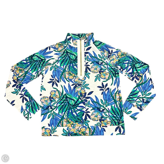 Sweatshirt Designer By Lilly Pulitzer In Blue & Cream, Size: S