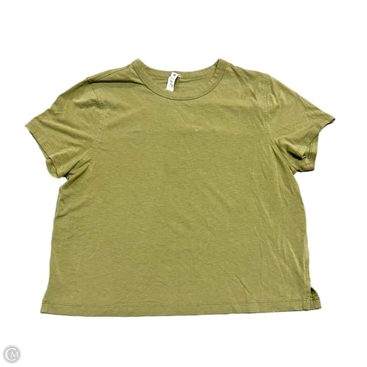 Athletic Top Short Sleeve By Lululemon In Green, Size: S