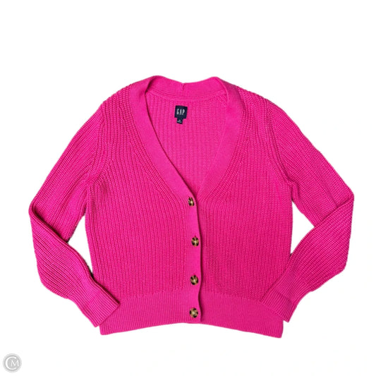 Sweater Cardigan By Gap In Pink, Size: M