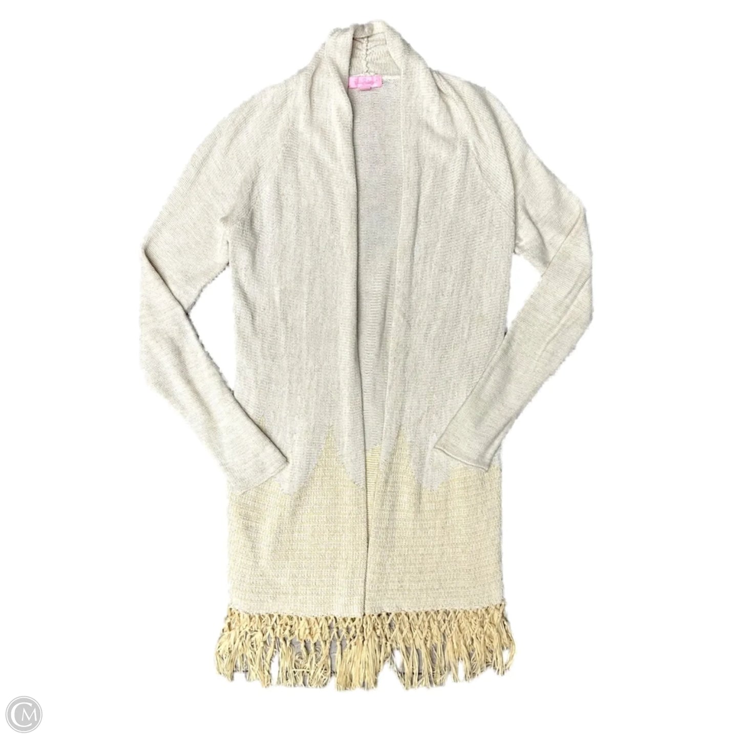 Sweater Cardigan Designer By Lilly Pulitzer In Cream, Size: S