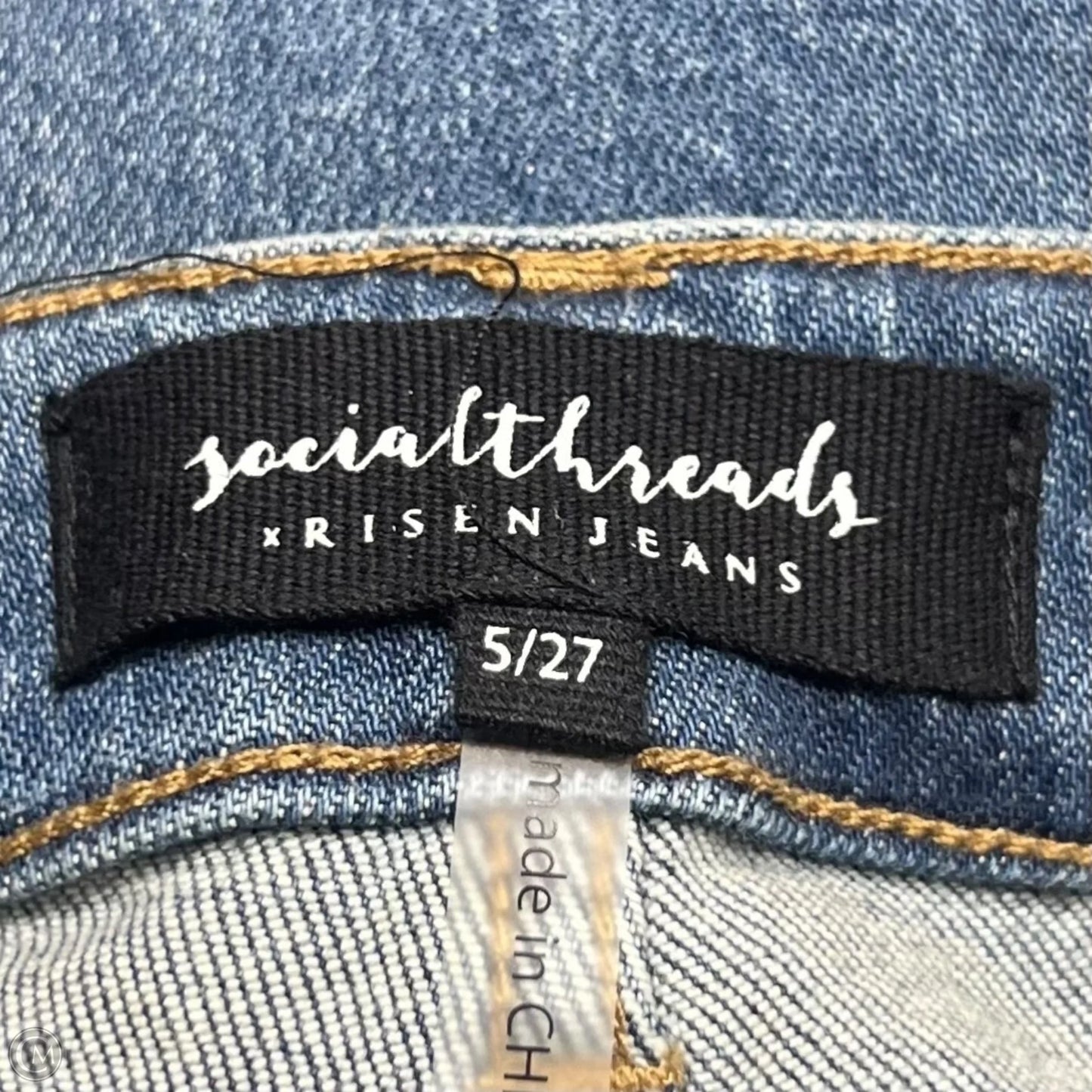 Jeans Wide Leg By Risen In Blue Denim, Size: 4