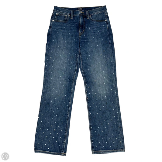 Jeans Straight By J. Crew In Blue Denim, Size: 4