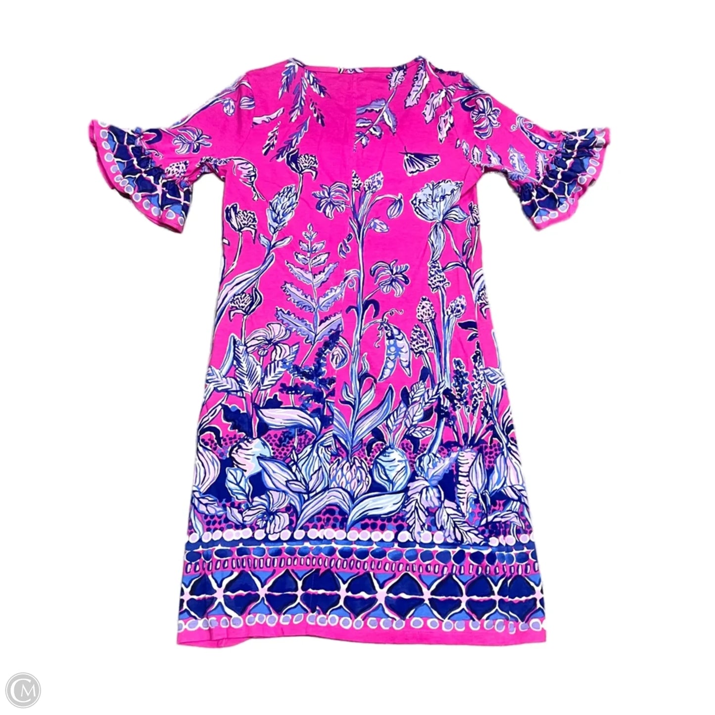 Dress Designer By Lilly Pulitzer In Blue & Pink, Size: Xs