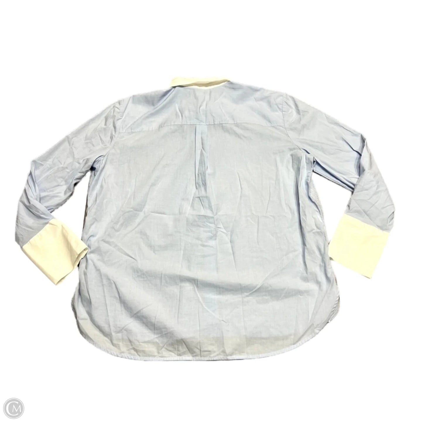 Top Long Sleeve By Loft In Blue & White, Size: Xl