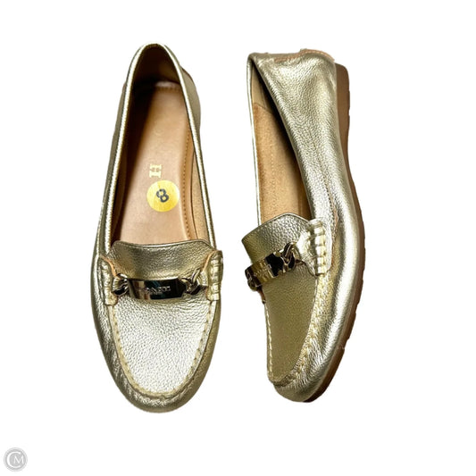 Shoes Designer By Coach In Gold, Size: 8