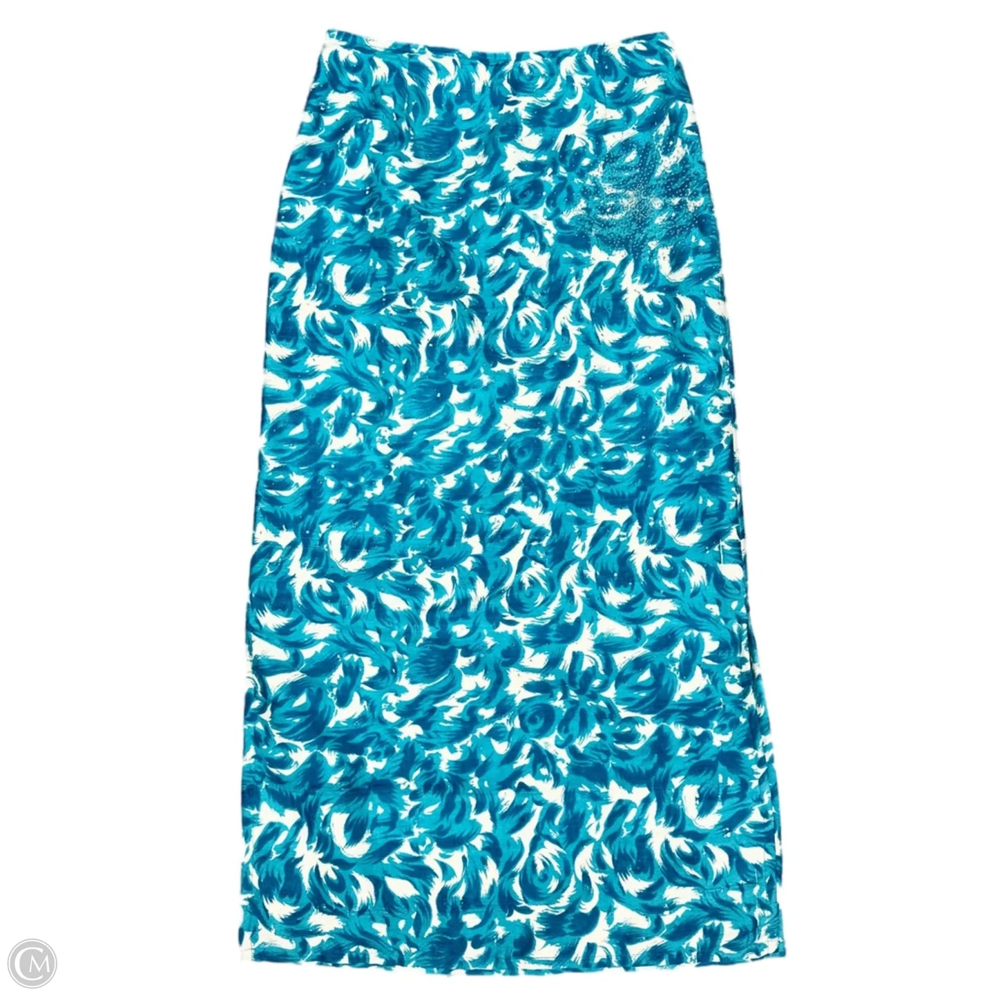 Skirt Maxi By Anthropologie In Blue & White, Size: S