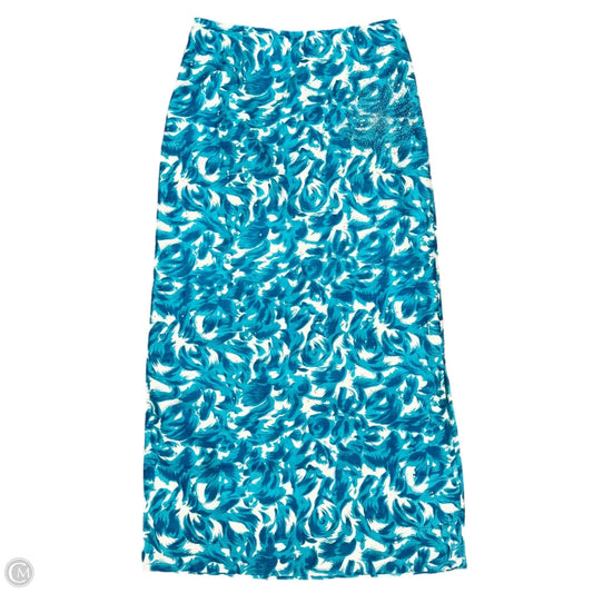 Skirt Maxi By Anthropologie In Blue & White, Size: S